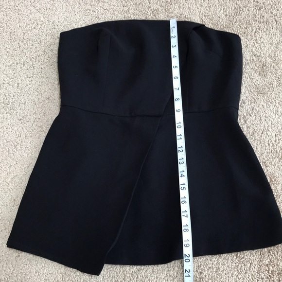 NWT! BCBGENERATION Size 8 black faux wrap tube top - Picture 7 of 8